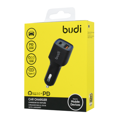 CC065TB38 - QC 3.0/PD USB Car Charger with LED indicator,Input:DC 12~24V / Всё для автомобилей budi + №6780