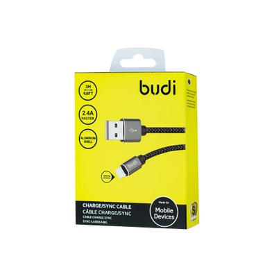 M8J206L09 - USB-кабель Budi Lightning to USB Charge/Sync 3м / Кабели / Переходники budi + №3736