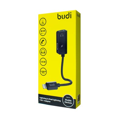M8J139LL - Budi Lightning to Dual Lightning 4in1 Adapter / Кабели / Переходники budi + №6793