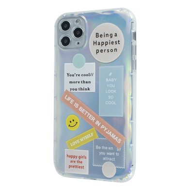 TPU Gradient Smile Popsockets Case Apple Iphone 11 Pro Max / TPU Gradient Smile Popsockets + №1142