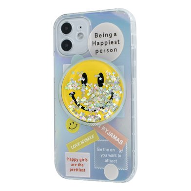 TPU Gradient Smile Popsockets Case Apple Iphone 12 / TPU Gradient Smile Popsockets + №1146