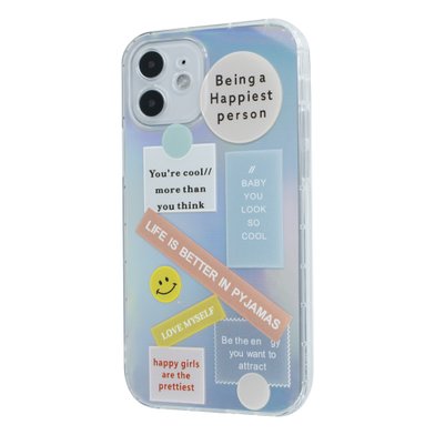 TPU Gradient Smile Popsockets Case Apple Iphone 12 / TPU Gradient Smile Popsockets + №1146