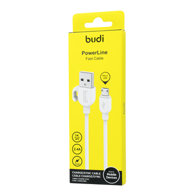 DC227M10W 1m 2.4A  Micro USB Cable / Кабели / Переходники budi + №3078