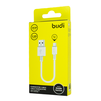 M8J011M20 - USB-кабель Budi USB to Micro Usb/Sync 20 cm / Кабели / Переходники budi + №3711