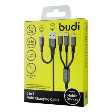 DC203T5 - Budi 6 in 1 Multi Usb Cable / Кабели / Переходники budi + №3740