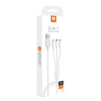 WUW Charging Cable 3in1, 2A  1m X179 / Кабелі / Перехідники + №7463
