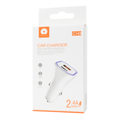 WUW Car Charger USB +Type-C 2.4A  C149 / Всё для автомобилей + №7469