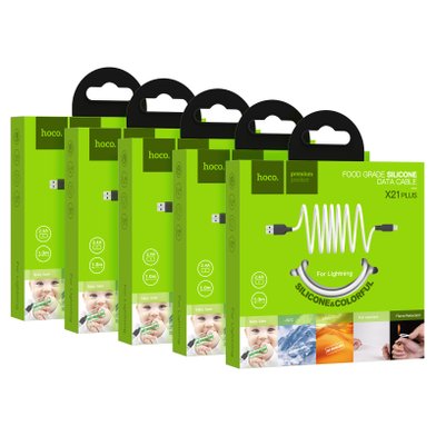 Кабель Hoco X21 Plus Silicone Lightning (1m) / Кабели / Переходники hoco + №7803