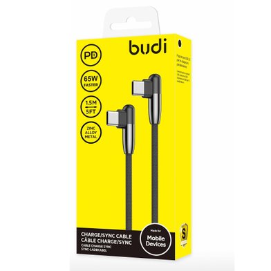 DC199TT Budi Charge/Sync cable 65W Type-C to Type-C 1.5m / Кабели / Переходники budi + №8472