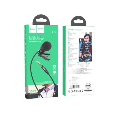 Микрофон-петличка Hoco L14 3.5 Lavalier microphone / Аудио hoco + №8775