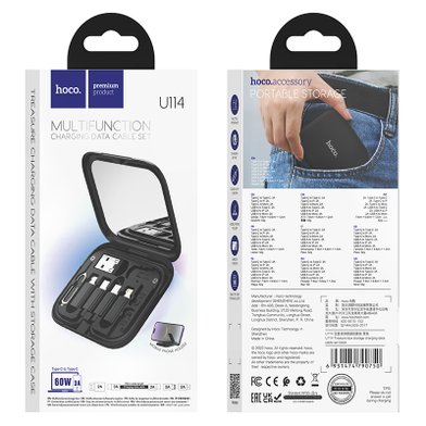 Набор адаптеров Hoco U114 Treasure box storage charging data cable set / Кабели / Переходники hoco + №8809