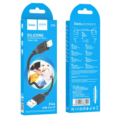 Кабель Hoco X90 Cool silicone charging data cable for iP / Кабели / Переходники hoco + №8881