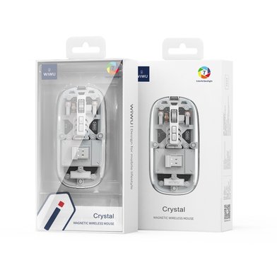 WIWU Беспроводная мышь WM105 Crystal Magnetic Wireless с аккумулятором и Bluetooth / Компьютеры/Планшеты wiwu + №9137