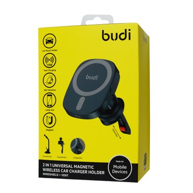 CM570B - Budi Wireless Car Charger Phone Holder / Всё для автомобилей budi + №9153