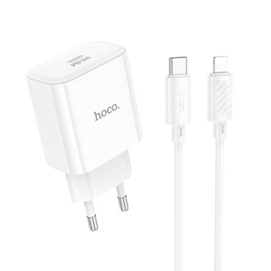 СЗУ Hoco C76A Pro Majestic single port PD30W charger set(C to iP) / Зарядные устройства hoco + №9498