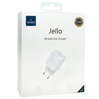 WIWU СЗУ Wi-U013 Jello 20W PD Gan Fast Charger / Зарядные устройства wiwu + №9680