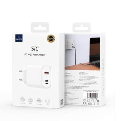 WIWU СЗУ Wi-U021 30W PD+QC Fast Charger / Зарядные устройства + №9700
