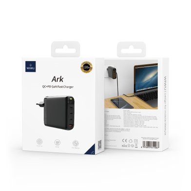 WIWU СЗУ Wi-U020 120W GaN Charger/ EU plug / Зарядные устройства wiwu + №9701