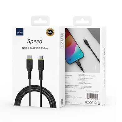 WIWU Кабель Wi-C034 C-C Speed cable 60W / Кабели / Переходники wiwu + №9744