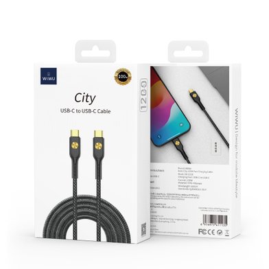 WIWU Кабель Wi-C035 C-C City cable 100W / Кабели / Переходники wiwu + №9745