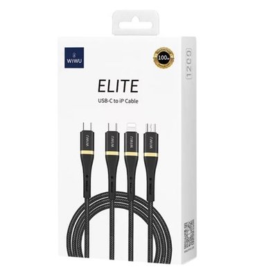 Wiwu Кабель WI-C023 Vigor Series 3in1 Type-C Lightning Micro Reel Data and Charging Cable 100W / Кабели / Переходники wiwu + №9778