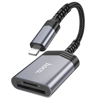 Адаптер Hoco UA25 2 in 1 Card Reader for iP Mobile Phone / Кабели / Переходники hoco + №9803