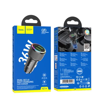АЗУ Hoco NZ14 Guerrero 36W dual-port car charger / Администрирование + №9808