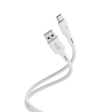 DC256T10W - Budi USB-A to Type-C Cable Liquid Silica Gel 3A 1m / Кабели / Переходники budi + №9949