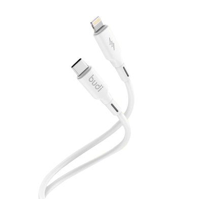 DC256TL10W - Budi Type-C to lightning cable Liquid Silica Gel PD 35W 1m / Кабели / Переходники budi + №9950