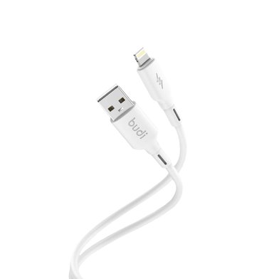 DC256L10W - Budi USB-кабель USB-A  to Lightning Liquid Silica Gel 3A 1m / Кабели / Переходники budi + №9954