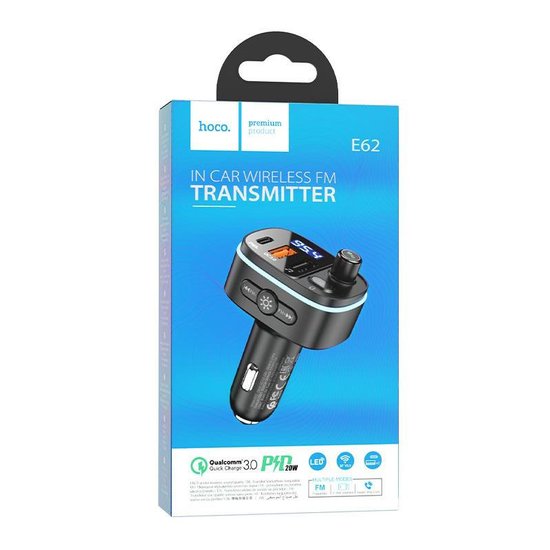 FM Модулятор HOCO E62 Fast PD20W+QC3.0