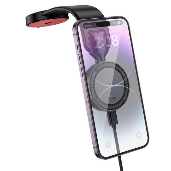 Автотримач Hoco HW29 Totem ring magnetic wireless (center console)