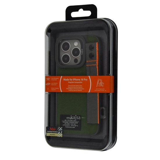 Kajsa Military Collection Straps back case for iPhone 16 Pro