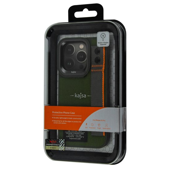 Kajsa Military Collection Straps back case for iPhone 15 Pro