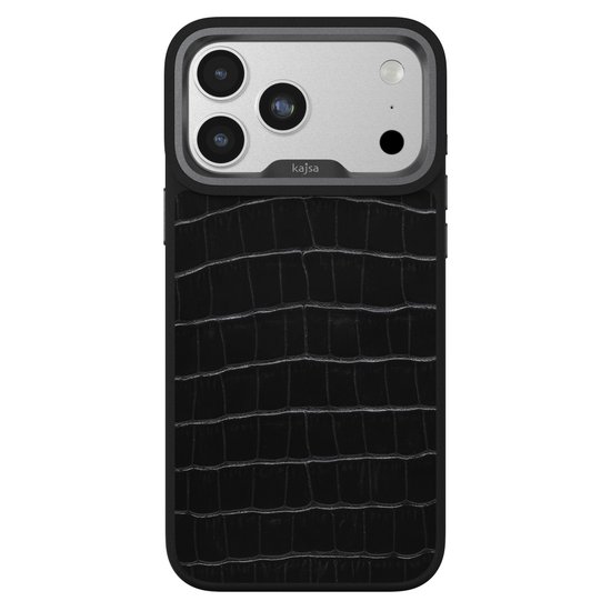 Kajsa Neo Classic Collection Croco Pattern Leather Case iPhone 17 Pro Max