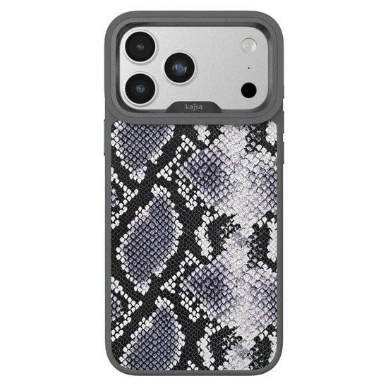 Kajsa Glamorous Collection Genuine Leather Snake Pattern Case iPhone 17 Pro Max