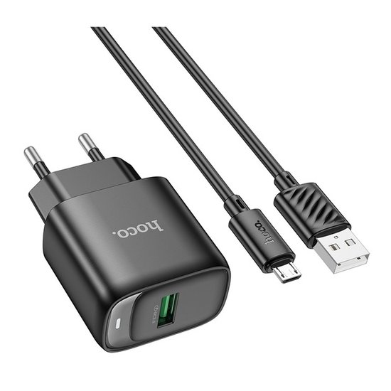СЗУ Hoco C140A Smart QC3.0 charger set(Micro)(EU)