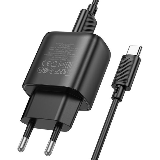 СЗУ Hoco C140A Smart QC3.0 charger set(Type-C)(EU)