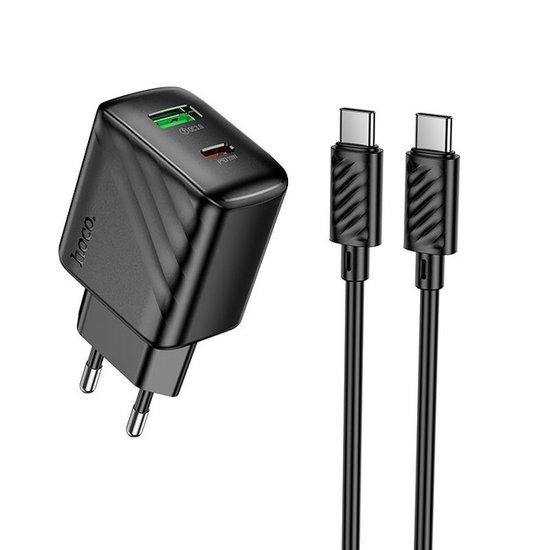 СЗУ Hoco CS25A Rico PD20W+QC3.0 charger set(C to C)(EU)