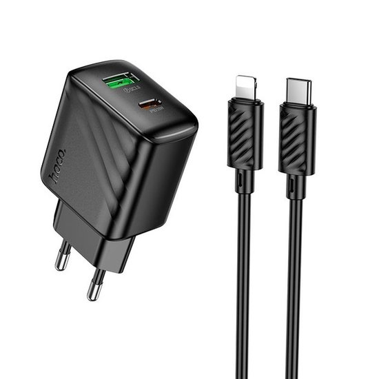 СЗУ Hoco CS25A Rico PD20W+QC3.0 charger set(C to iP)(EU)