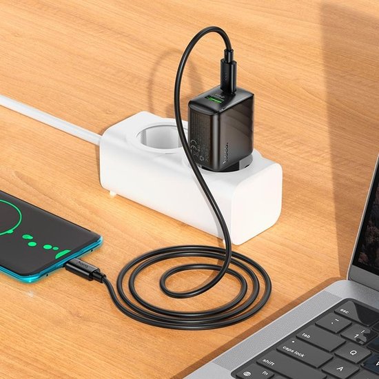 СЗУ Hoco CS25A Rico PD20W+QC3.0 charger set(C to iP)(EU)