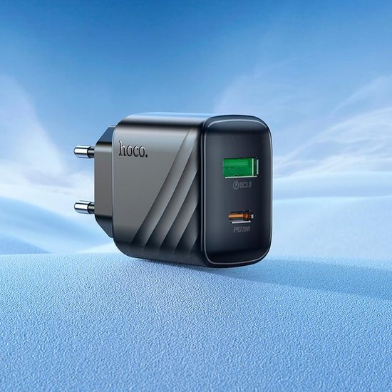 СЗУ Hoco CS25A Rico PD20W+QC3.0 charger set(C to iP)(EU)