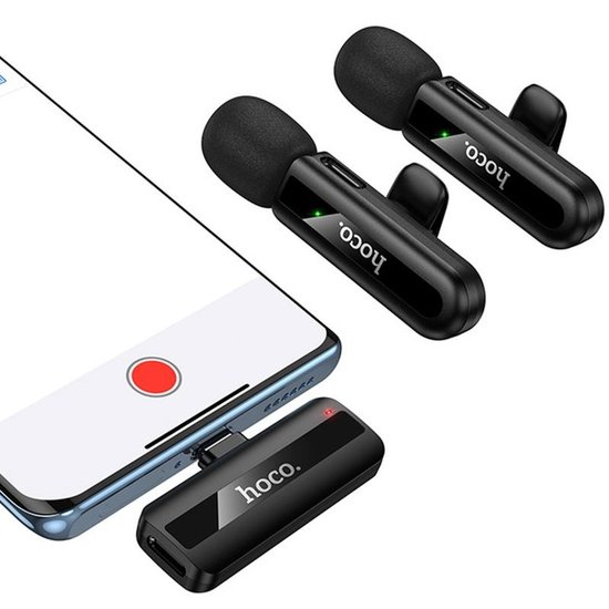 Микрофон-петличка Hoco L20A Fair wireless (iP/Type-C)