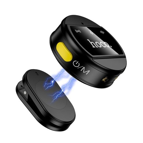 Микрофон-петличка Hoco L22 Bright wireless with case (iP/Type-C)