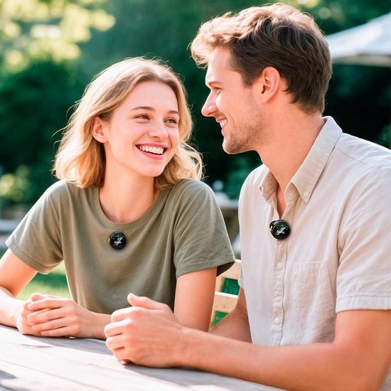 Микрофон-петличка Hoco L22 Bright wireless with case (iP/Type-C)