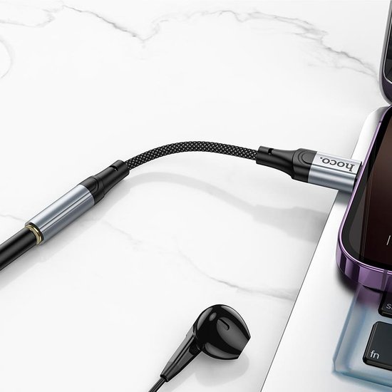 Кабель-переходник Hoco LS36A Fresh iP to 3.5