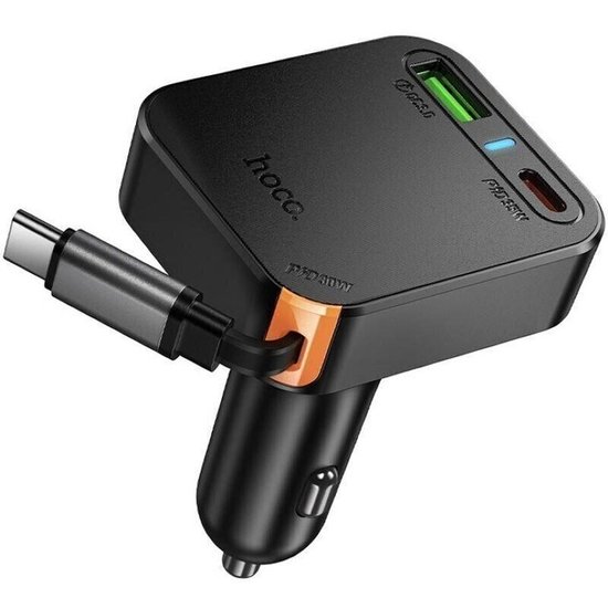 АЗУ Hoco NZ18 Guardian PD65W(2C1A) with retractable cable