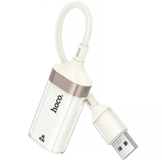 Переходник Hoco UA41 Crystal USB ethernet (100 mbps)