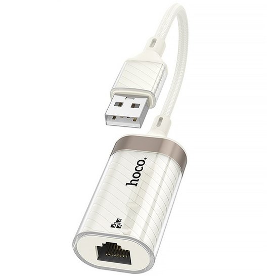 Переходник Hoco UA41 Crystal USB ethernet (100 mbps)