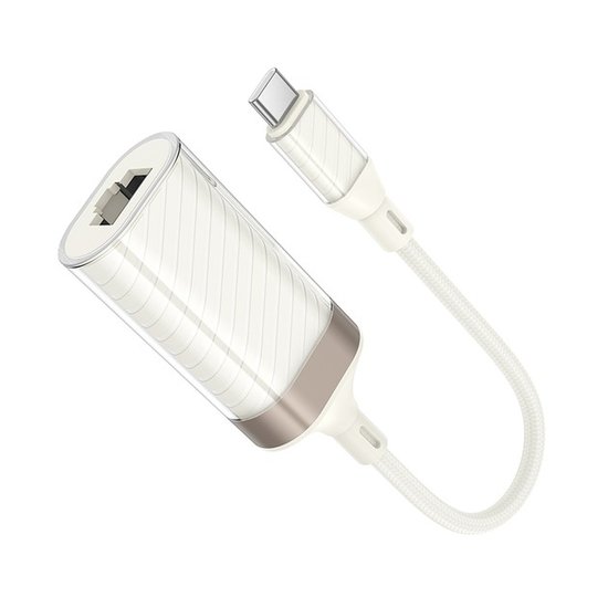 Переходник Hoco UA41B Crystal Type-C ethernet (100 mbps)